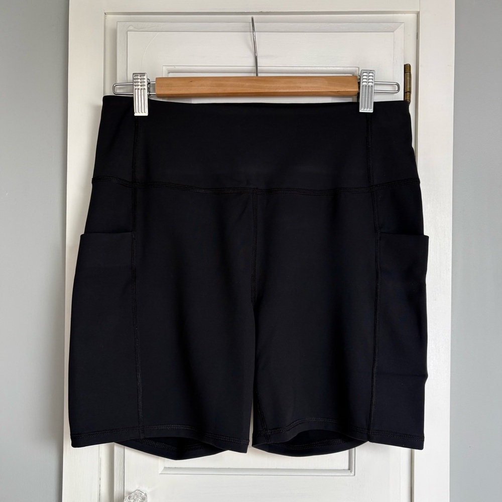 IVL Collective || Black Biker Shorts with Pockets